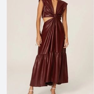 A.L.C Alexandria Faux Leather Maxi Dress